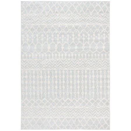 Safavieh 10 x 13 ft. Tulum 270F Power Loomed Rectangle Area Rug Light Grey & Ivory TUL270F-10